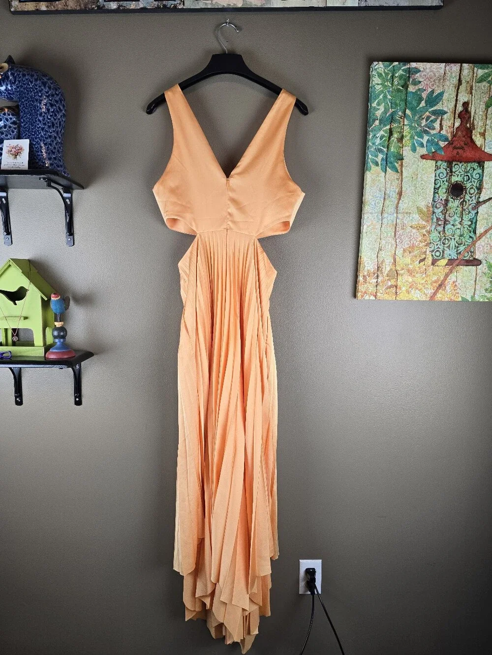 Significant Other Pleated Cutout Sleeveless Dress Size 8